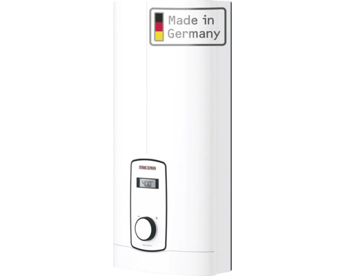 Stiebel Eltron elektronischer Durchlauferhitzer mit Display und Temperaturregler sowie Made in Germany Siegel