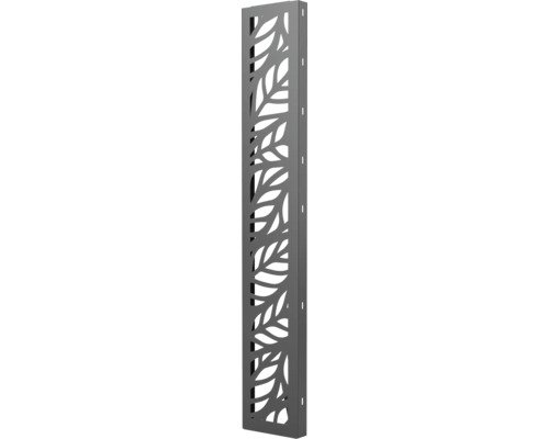Dekoratives Sichtschutzelement aus Metall mit Blattmotiv zur Garten- oder Terrassengestaltung.