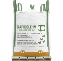 Rapidolehm Lehm-Schüttung im Big Bag mit Schlaufen zur Lagerung und zum Transport von Baumaterialien.
