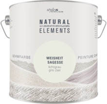 Style Color Natural Elements Lehmfarbe Weisheit in der Nuance lichtgrau im Eimer