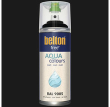Belton free Aqua Colours Sprühlack matt tiefschwarz RAL 9005
