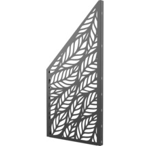 Metall Sichtschutzelement mit Blattmuster fuer den Garten als Trennwand