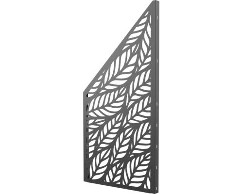 Metall Sichtschutzelement mit Blattmuster fuer den Garten als Trennwand