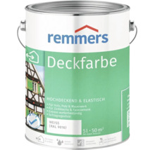 Remmers Deckfarbe weiß 5 Liter für Holz Putz und Mauerwerk wetterbeständig