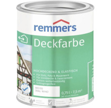 Remmers Deckfarbe weiss 0.75 Liter fuer Holz Putz Mauerwerk Zinkblech und Faserzement fuer innen und aussen
