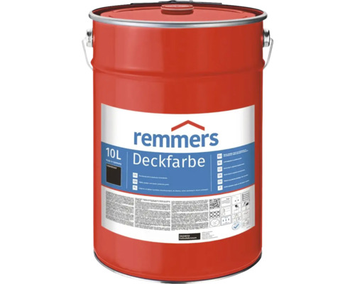 Remmers Deckfarbe 10 Liter in Tabakbraun im Metalleimer für den Wetterschutz von Holz.