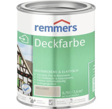 Remmers Deckfarbe in Hellgrau 0,75 Liter Dose fuer Holz Putz Mauerwerk Zinkbleche und Faserzement fuer innen und aussen wetterbestaendig