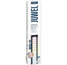 Verkaufsverpackung der Juwel HeliaLux Spectrum 600 2.0 Aquarium LED Beleuchtung mit vollem Lichtspektrum und abgebildetem Diskusfisch.