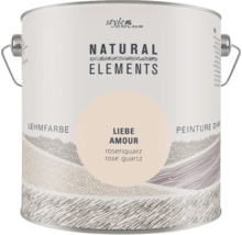 Eimer mit Lehmfarbe Natural Elements in der Nuance Rosenquarz