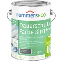 Remmers Eco Dauerschutz Farbe 3 in 1, Holzfarbe für innen und außen, Basaltgrau, 2,5 Liter