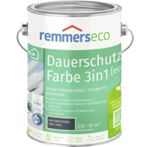 Remmers Eco Dauerschutz Farbe 3in1 anthrazitgrau 2,5 Liter Gebinde für Holz im Innen und Außenbereich.