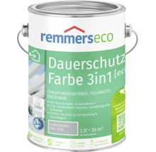 Remmers eco Dauerschutz Farbe 3 in 1 für Holz innen und außen in Fenstergrau 2,5 Liter