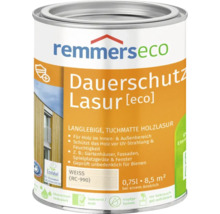 Dose Remmers Eco Dauerschutzlasur in Weiss fuer Holz im Innen- und Aussenbereich 0,75 Liter