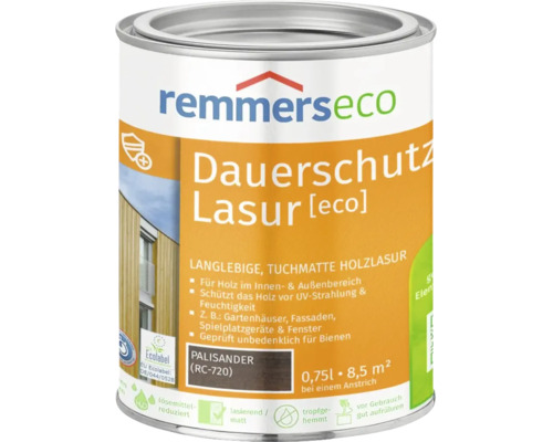 Dose Remmerseco Dauerschutzlasur in Palisander 0,75 Liter für Holz im Innen und Außenbereich