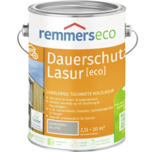 Remmers eco Dauerschutzlasur in Silbergrau, 2,5 Liter Gebinde, langlebige Holzlasur für den Innen- und Außenbereich.