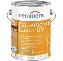 Remmers Dauerschutz Lasur UV, lösemittelhaltige Holzlasur für Außenbereiche, Eiche rustikal, 2,5 Liter