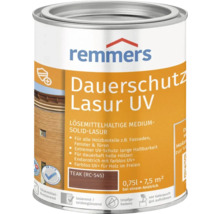 Remmers Dauerschutz Lasur UV Teak 0,75 Liter lösemittelhaltige Holzlasur für Fassaden Fenster und Türen