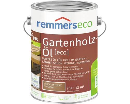 Dose Remmers Eco Gartenholzöl 2,5 Liter Lärche Intensiv für Holz im Garten