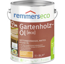 Remmerseco Gartenholz-Öl in Douglasie Intensiv, 5 Liter Dose für wetterbeständige Holzpflege im geschützten Außenbereich.