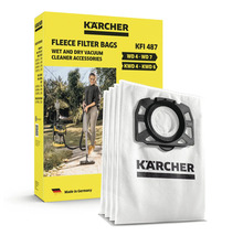 Kärcher Vliesfilterbeutel KFI 487 im Set für Kärcher Nass und Trockensauger der Serien WD 4 bis WD 7 sowie KWD 4 bis KWD 6 in Verpackung.