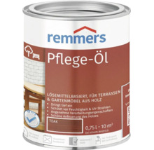 Remmers Pflege-Öl für Holz, lösemittelbasiert, für Terrassen und Gartenmöbel, Farbton Teak, 0,75 Liter Dose.