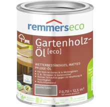 Dose Remmers Eco Gartenholz Öl in Graphitgrau für den Außenbereich, 0,75 Liter, wetterbeständiges, rutschhemmendes Pflegeöl für Holz.