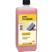 HORNBACH Acryl Tiefengrund für Innen und Außen in einer 1 Liter Flasche zur Untergrundverfestigung.
