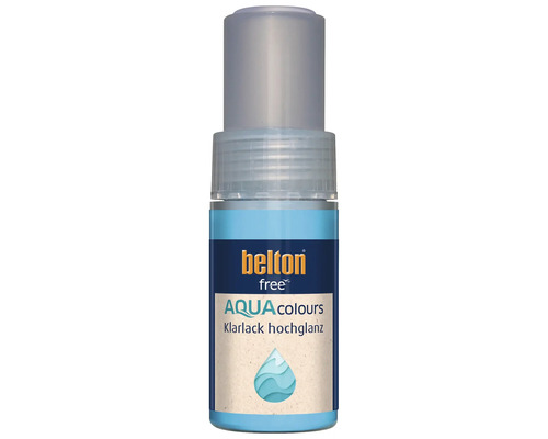 Belton Free Aqua Colours Klarlack hochglanz in der kleinen Flasche mit Pinsel
