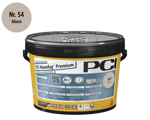 PCI Nanofug Premium Flexfugenmörtel in Ahorn für Fliesen und Natursteine im Eimer.