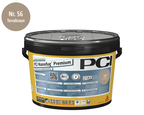 Eimer PCI Nanofug Premium Flexfugenmörtel für Fliesen und Natursteine in Terrabraun