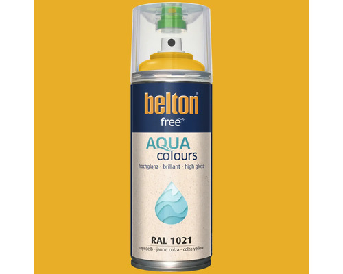 Belton Free Aqua Colours Sprühlack in Rapsgelb RAL 1021 Hochglanz