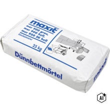 Sack Maxit Dünnbettmörtel 25 Kilogramm für Mauerwerk (Image AI modified or generated)
