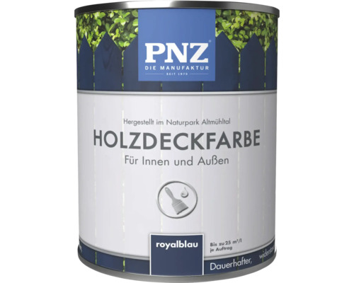 Dose PNZ Holzdeckfarbe für Innen und Außen in Royalblau