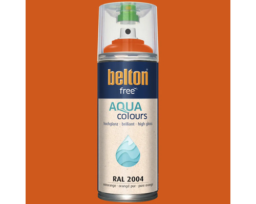 Belton Free Aqua Colours Sprühlack in Reinorange hochglänzend RAL 2004