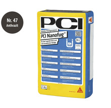 PCI Nanofug flexibler Fugenmörtel anthrazit in 15 Kilogramm Sack für alle Fugenbreiten und keramischen Beläge.
