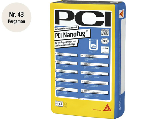 PCI Nanofug Flexfugenmörtel Pergamon, 15 Kilogramm Sack für alle keramischen Beläge.