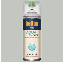 Belton Free Aqua Colours Sprühlack in lichtgrau RAL 7035 mit Hochglanz Effekt für verschiedene Oberflächen.