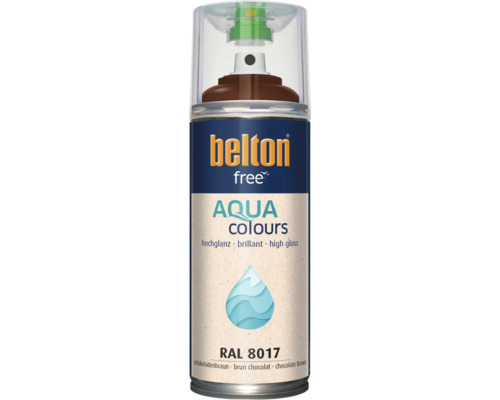 Belton Free Aqua Colours Sprühlack hochglänzend Schokoladenbraun RAL 8017 in der Sprühdose