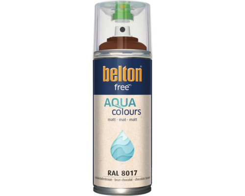 Belton Free Aqua Colours Sprühlack in Schokoladenbraun RAL 8017 mit matter Oberfläche in der Sprühdose