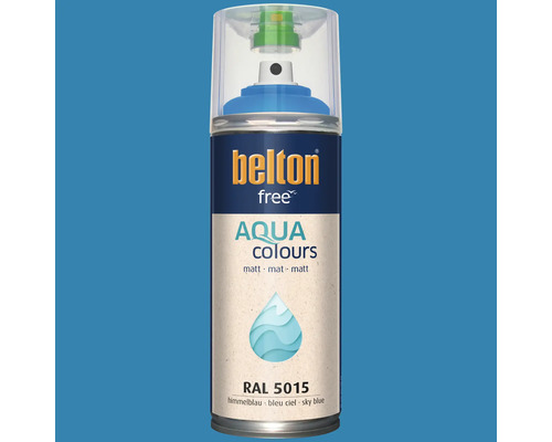 belton free Aqua Colours Sprühdose matt RAL 5015 himmelblau