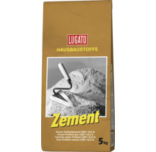 Lugato Portlandzement CEM I 42,5 N, 5 Kilogramm Sack für Maurerarbeiten.