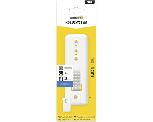 Schellenberg Rollosystem Abdeckplatte Flexo für Maxi Rolladensysteme mit Lochabstand 105 bis 160 Millimeter