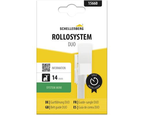 Schellenberg Rollosystem Duo Gurtführung für 14 Millimeter Rolladengurte zur einfachen Montage