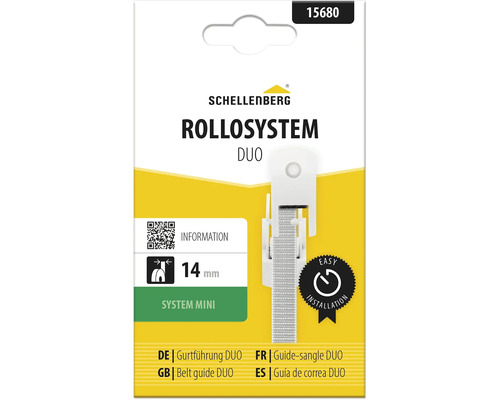 Schellenberg Rollosystem Duo Gurtführung für 14 Millimeter Gurtband in der Verpackung