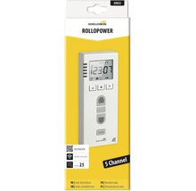Schellenberg Rollopower Funk Zeitschaltuhr mit 5 Kanälen für Rollladensteuerung in der Verpackung.