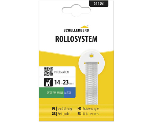 Schellenberg Rollosystem Gurtführung für Rollladengurte mit einer Breite von 14 bis 23 Millimeter in der Verpackung