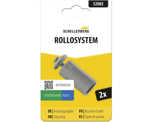 Schellenberg Anschlagstopfen für Rollosystem Mini und Maxi im Zweierpack mit Schraube