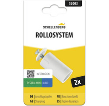 Schellenberg Rollosystem Anschlagstopfen Set für Rollläden System Mini und Maxi zwei Stück in Blisterverpackung