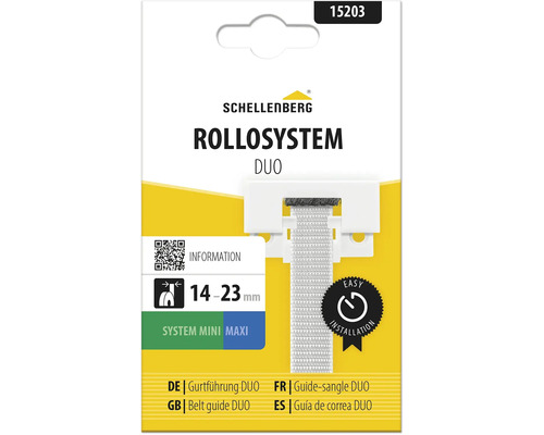 Schellenberg Rollosystem Duo Gurtführung für 14 bis 23 Millimeter Gurtbreite zur einfachen Montage.