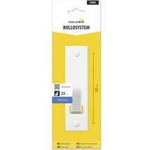 Schellenberg Rollosystem Maxi Abdeckplatte für Rolladengurt 23 Millimeter, Lochabstand 160 Millimeter.